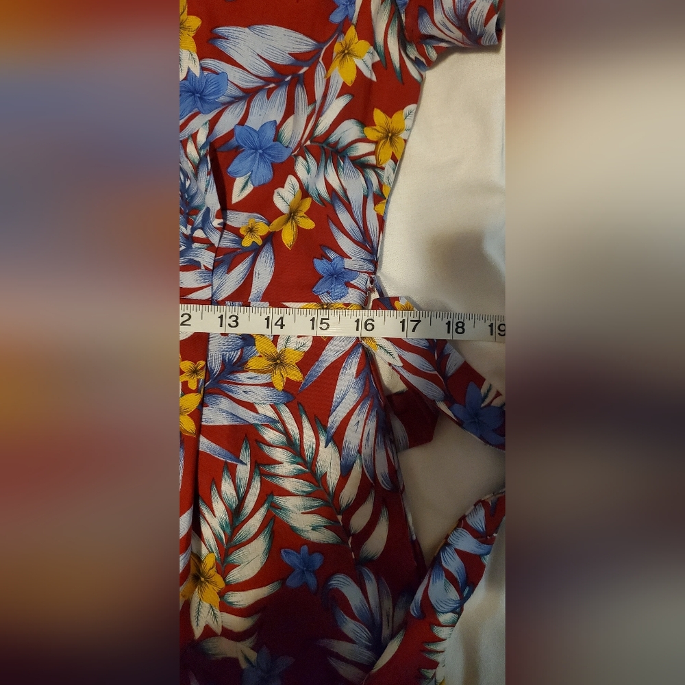 Royal Monk Tropical Shirt Waist Dress L Unique Vintage - Picture 7 of 11